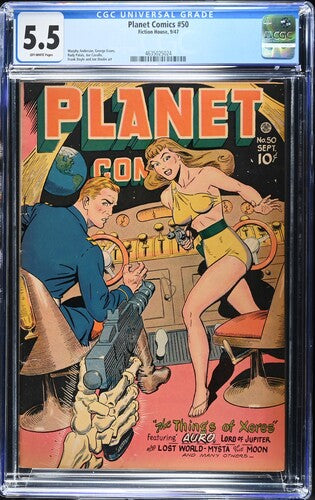 Planet Comics #50 CGC 5.5 (1947) Fiction House - Good Girl Art!
