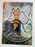 1999 Topps Pokemon TV Animation Edition #15 Beedrill Holo Foil Near Mint