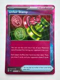 Pokemon TCG Unfair Stamp 165/167 Twilight Masquerade Ace Holo