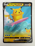 Pokemon TCG Surfing Pikachu V 25th Anniversary 021/028