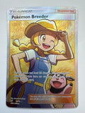 Pokemon TCG Pokemon Breeder 73/73 Shining Legends Full Art Trainer Holo