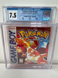 Pokemon: Red Version Nintendo Game Boy 1st Print Sandshrew CGC 7.5 CIB!