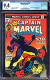 Captain Marvel #34 CGC 9.4 (1974) 1st Appearance of Nitro!