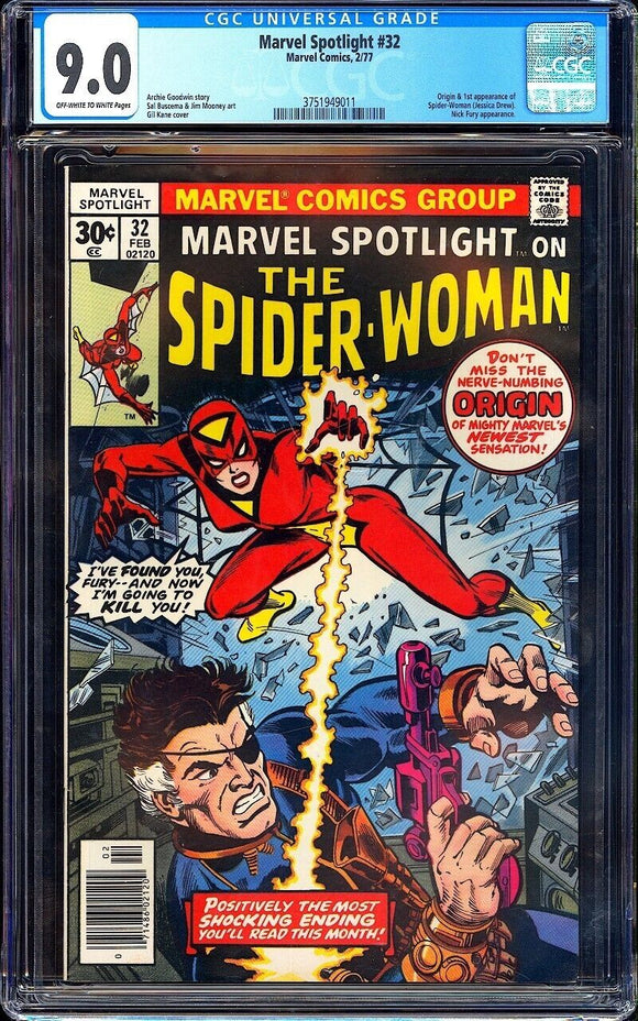 Marvel Spotlight #32 CGC 9.0 (1977) 1st App & Origin of Spider-Woman!
