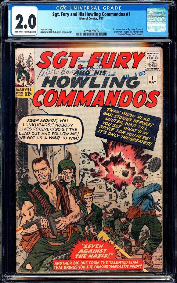 Sgt Fury and His Howling Commandos #1 CGC 2.0 (1963) 1st App Sgt. Fury!