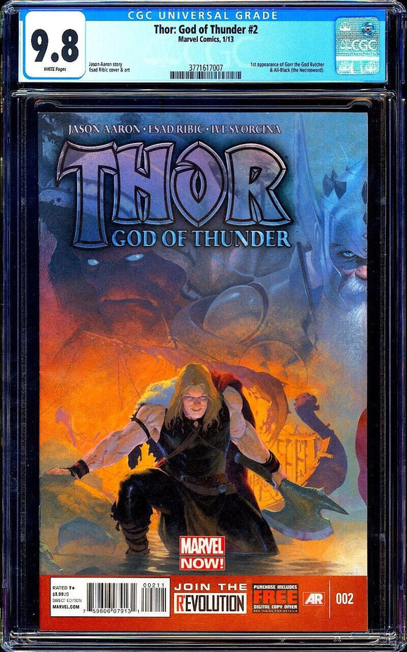 Thor God of Thunder #2 CGC 9.8 1st Gorr the God Butcher & Necrosword!