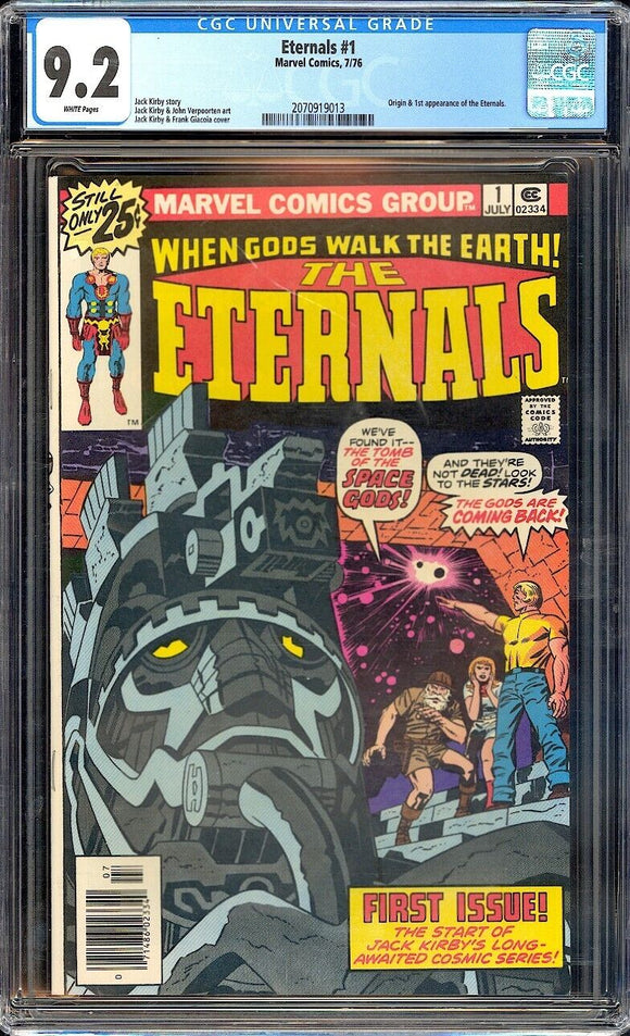 Eternals #1 CGC 9.2 (1976) Origin & 1st App. of the Eternals!