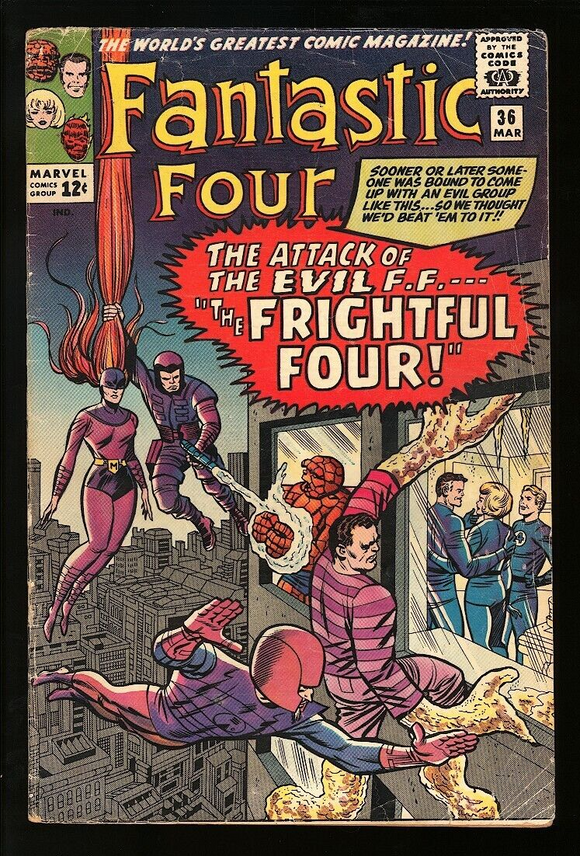 Fantastic Four #36 1965 (VG-) 1st Appearance Medusa and Frightful Four!