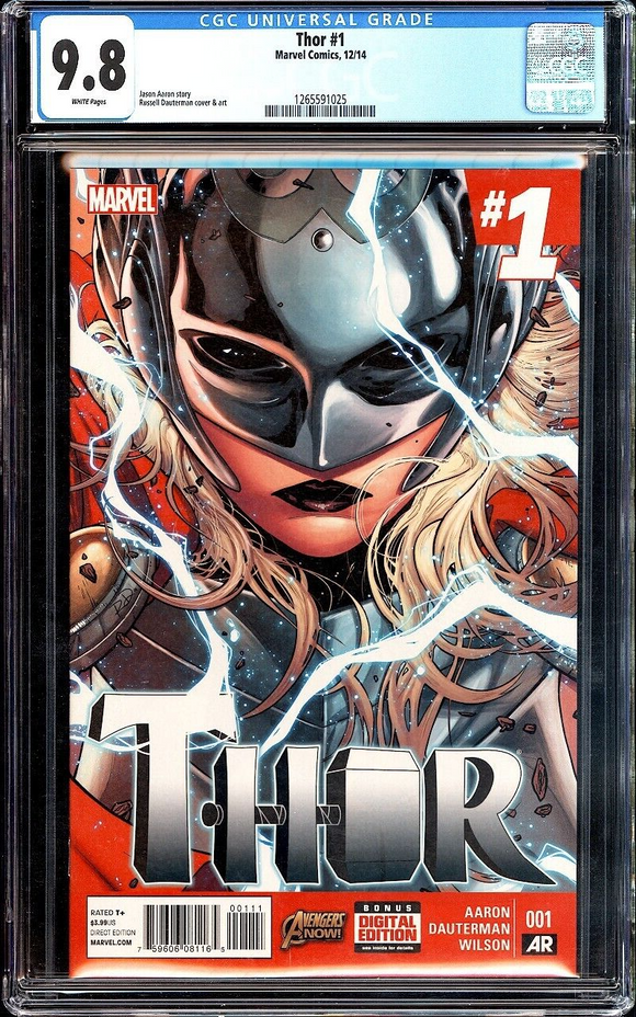 Thor #1 CGC 9.8 (2014) Jane Foster Becomes the New Thor! Older Label