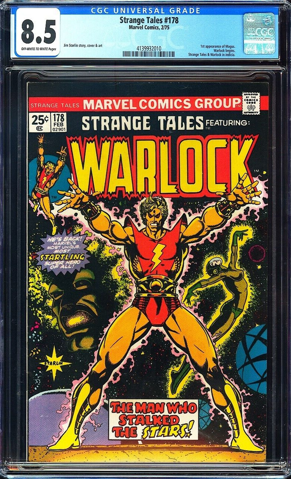 Strange Tales #178 CGC 8.5 (1975) 1st App of Magnus! Warlock begins!