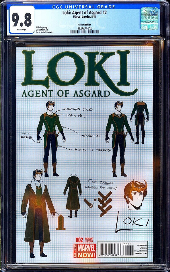Loki Agent of Asgard #2 CGC 9.8 (2014) 1st Appearance Verity Willis!