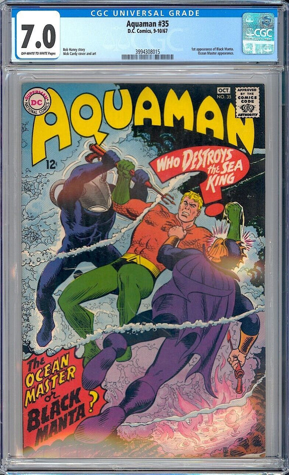 Aquaman #35 CGC 7.0 (1967) 1st Appearance of Black Manta!