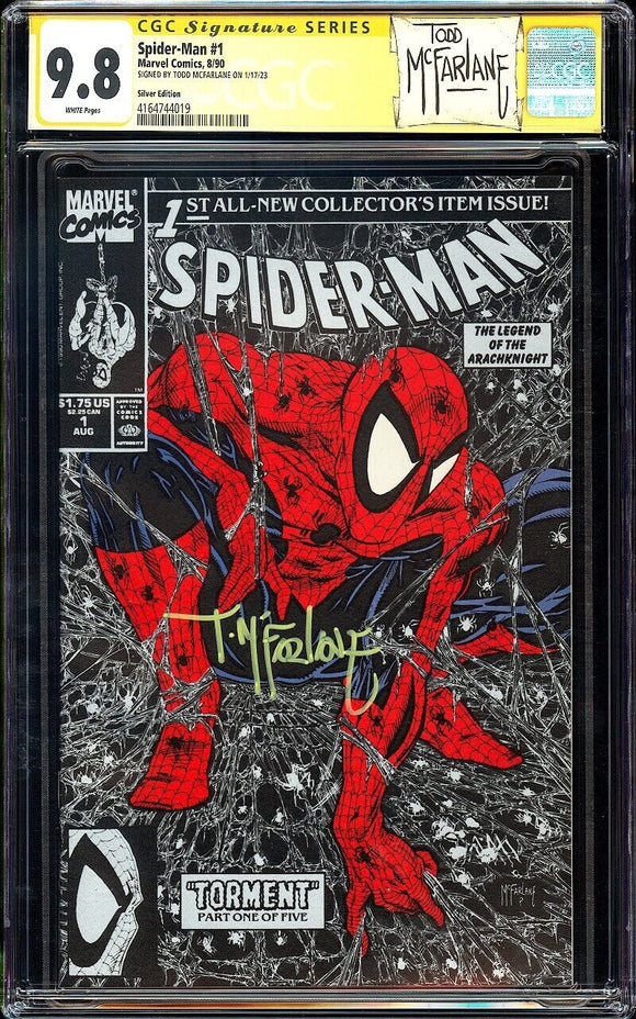 Spider-Man #1 CGC 9.8 SS (1990) Signed By Todd McFarlane! Silver Foil!