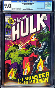 Incredible Hulk #144 CGC 9.0 (1971) Last 15 Cent Issue! Dr. Doom vs Hulk!