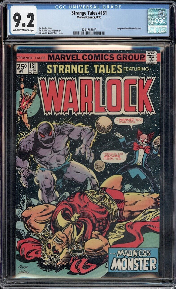 Strange Tales #181 CGC 9.2 (1975) Gamora & Pip the Troll! Jim Starlin!