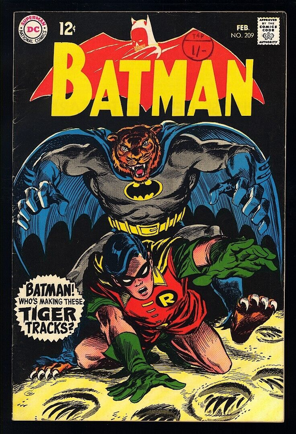 Batman #209 DC Comics 1969 (FN/VF) Silver Age Batman & Robin!