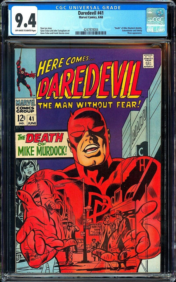 Daredevil #41 CGC 9.4 (1968) Death of Matt Murdock's Triple Ego!