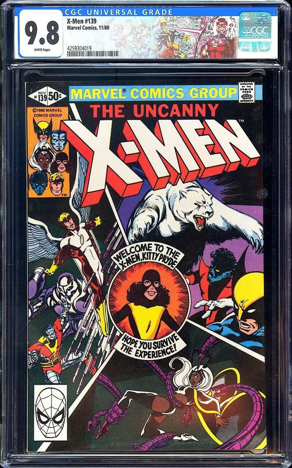 X-Men #139 CGC 9.8 (1980) 1st App Heather Hudson! Kitty Pryde Joins X-Men!