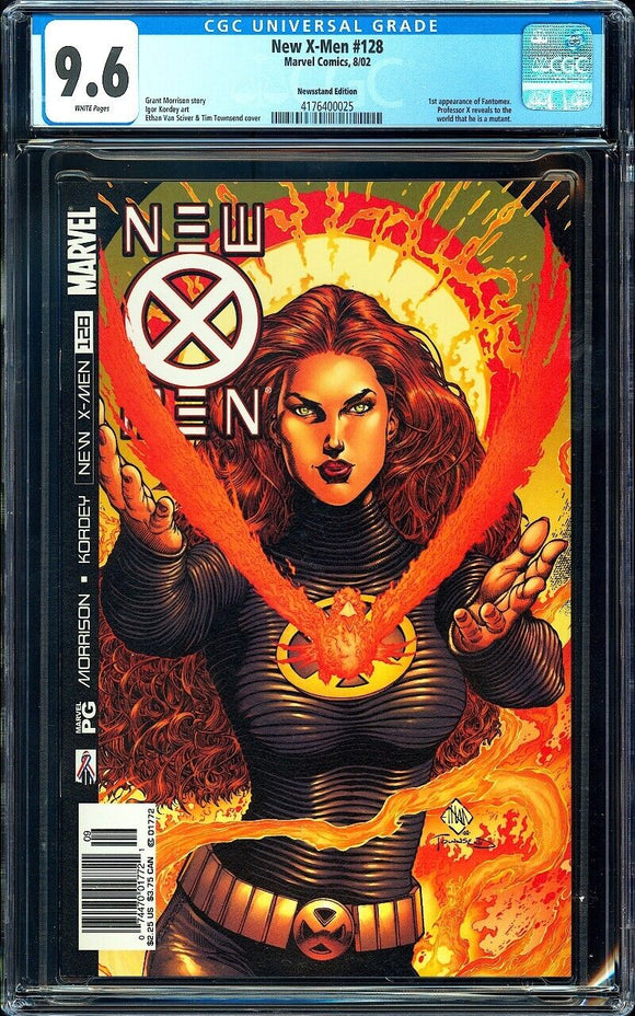 New X-Men #128 CGC 9.6 (2002) 1st Appearance Of Fantomex! NEWSSTAND!