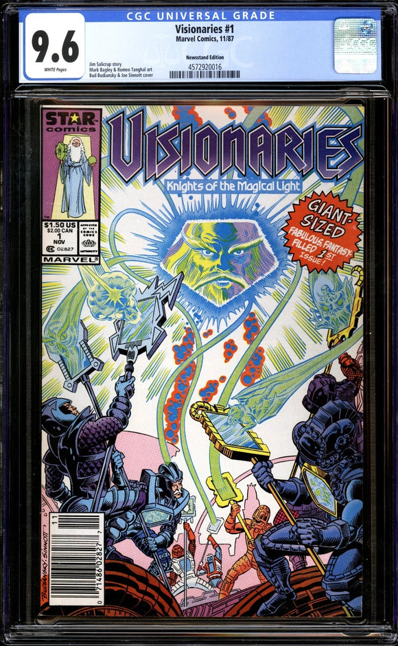 Visionaries #1 CGC 9.6 (1987) Marvel Star Comics - First Issue! NEWSSTAND!