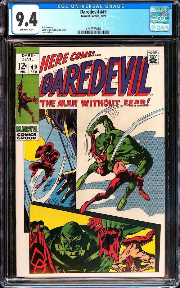 Daredevil #49 CGC 9.4 (1969) Stan Lee Story! Gene Colan Cover & Art!