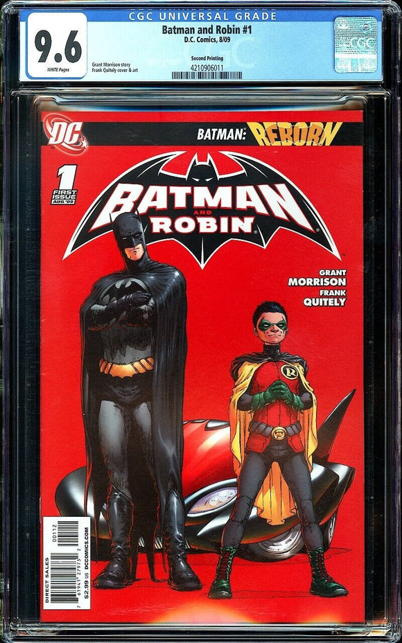 Batman and Robin #1 CGC 9.6 (2009) 1st App of Professor Pyg! 2nd Print!