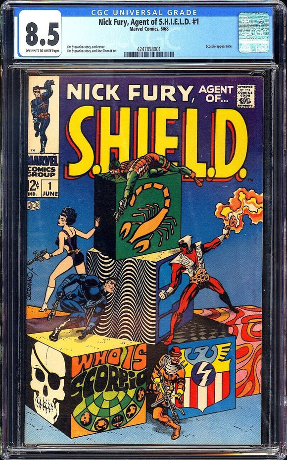 Nick Fury Agent of Shield #1 CGC 8.5 (1968) 1st Issue! Scorpio!