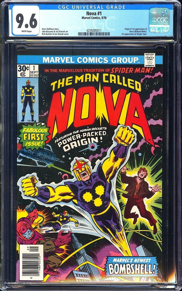 Nova #1 CGC 9.6 (1976) Origin & 1st App of Nova (Richard Rider)