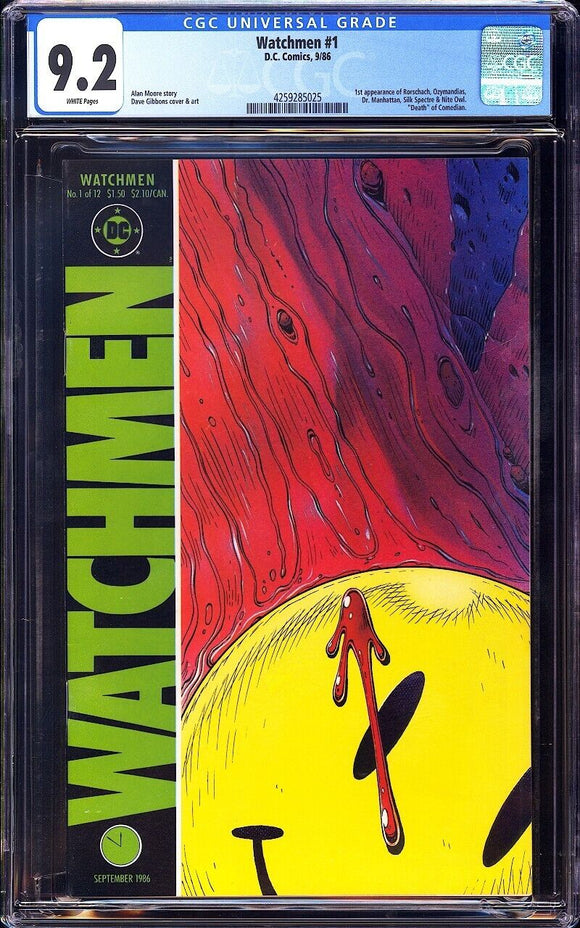 Watchmen #1 CGC 9.2 (1986) 1st Appearance of Dr. Manhattan!