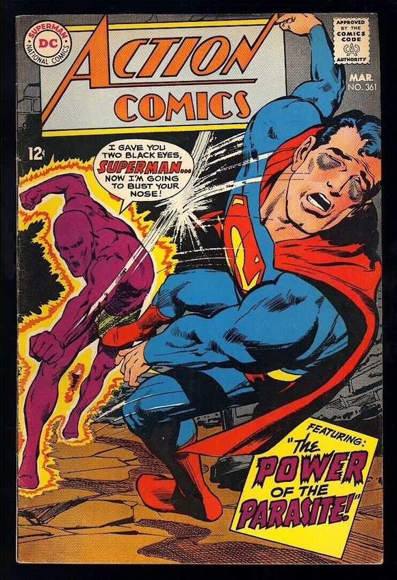 Action Comics #361 DC Comics 1968 (VG+) 2nd Parasite! Neal Adams Cover!