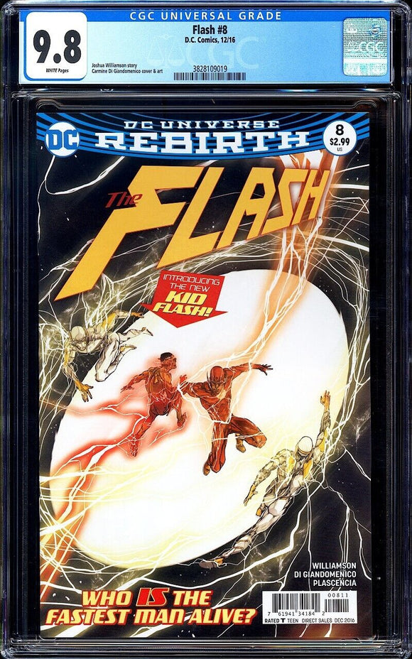Flash #8 CGC 9.8 (2016) DC Comics 1st New Kid Flash! KEY ISSUE!