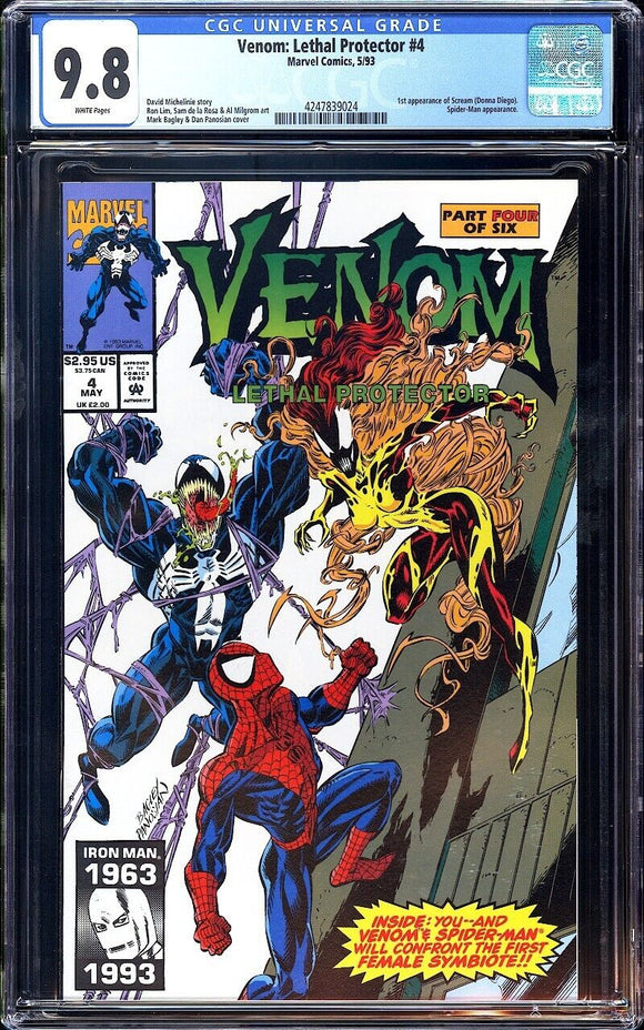 Venom Lethal Protector #4 CGC 9.8 (1993) 1st App. of Scream!