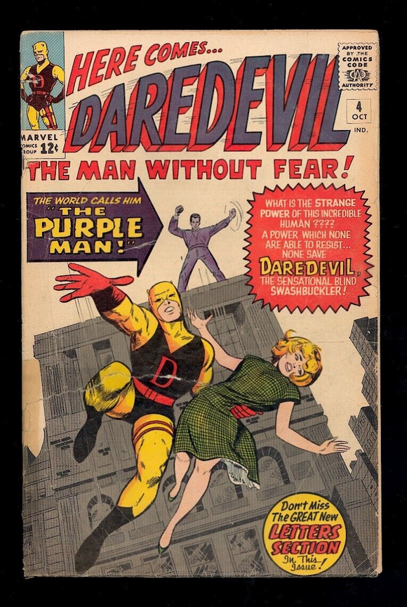 Copy of Daredevil #4 1964 (GD-) 1st Appearance of Killgrave - The Purple Man!