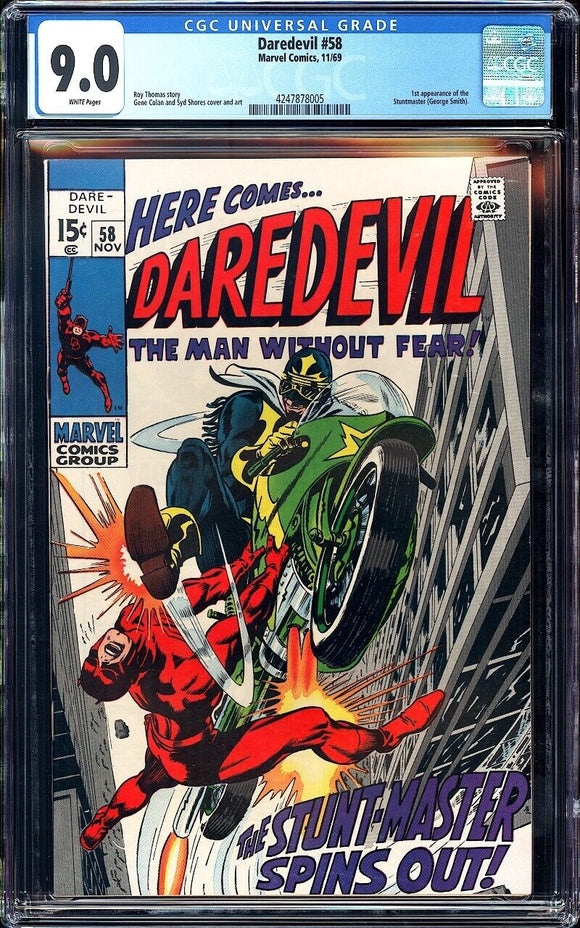 Daredevil #58 CGC 9.0 (1969) 1st Appearance of the Stuntmaster!