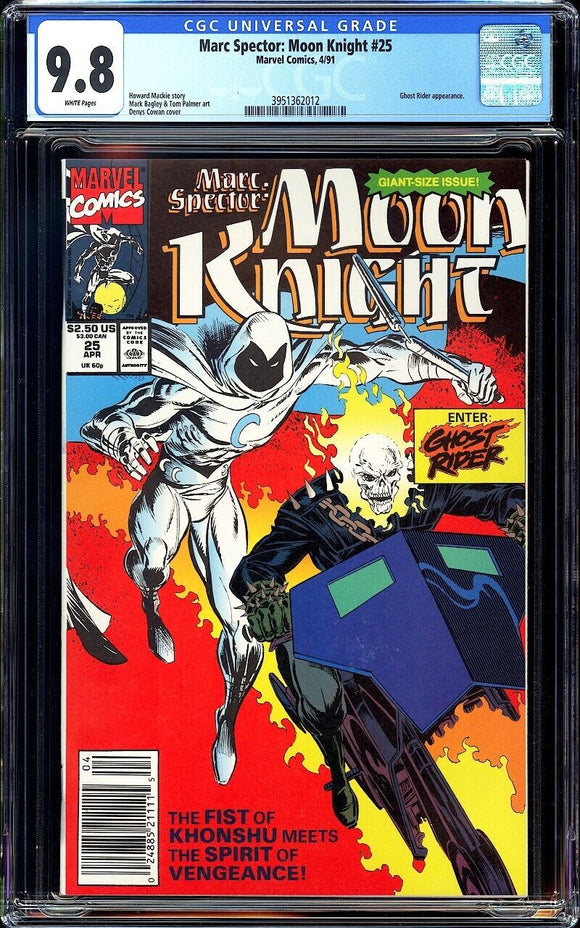Marc Spector: Moon Knight #25 CGC 9.8 (1991) First Ghost Rider Team-Up!