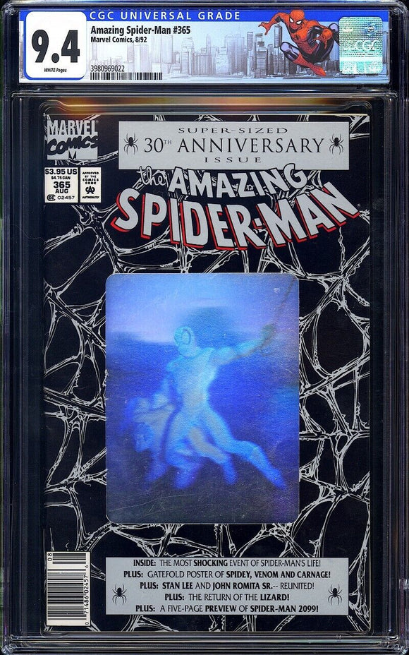 Amazing Spider-Man #365 CGC 9.4 (1992) 1st Spiderman 2099! NEWSSTAND!