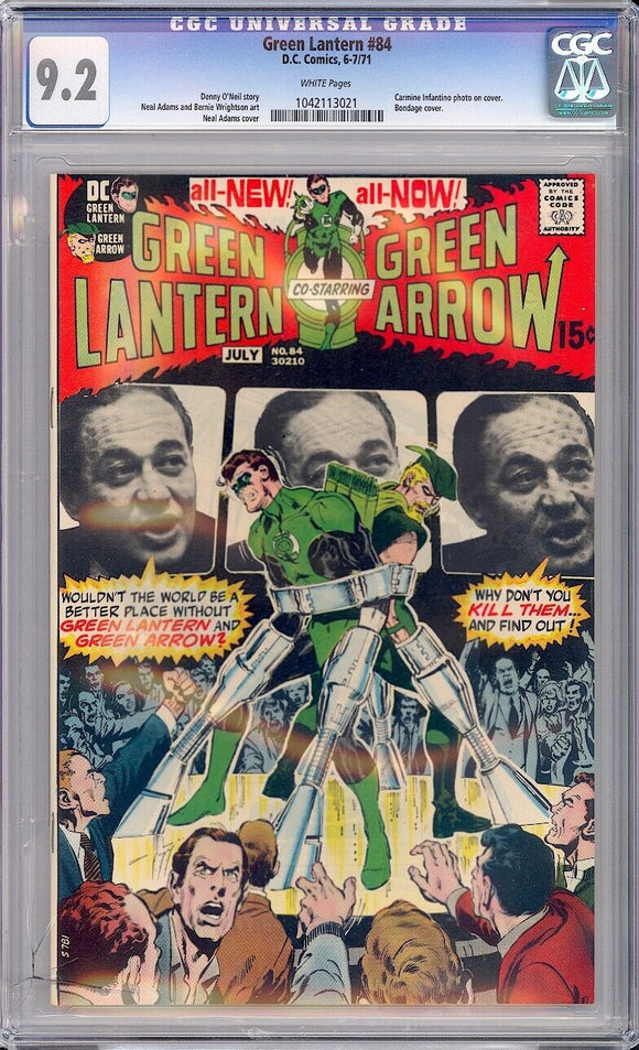 Green Lantern #84 CGC 9.2 (1971) Carmine Infantino Cover Photo!