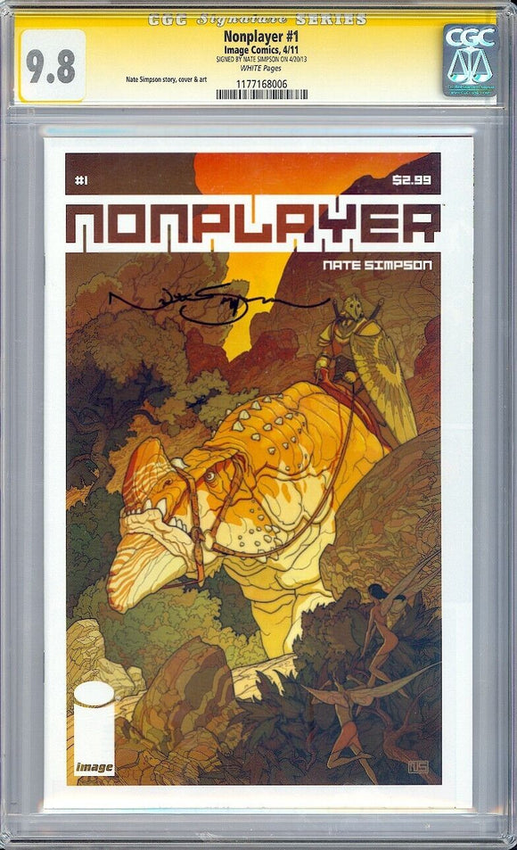 Nonplayer #1 CGC 9.8 (2011) Signature Series Signed by NATE SIMPSON!