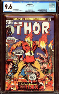 Thor #225 CGC 9.6 (1974) 1st Appearance of Firelord! Galactus Cameo!