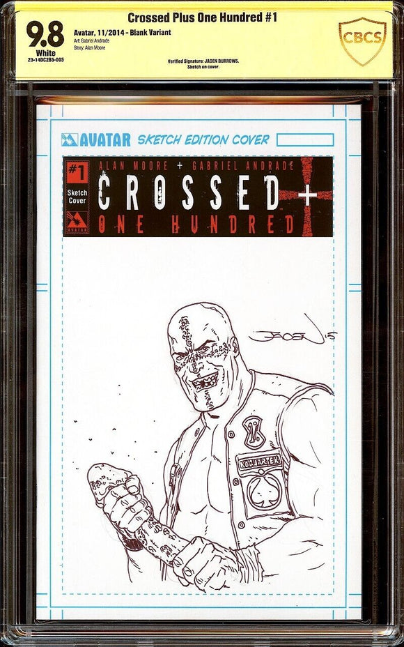 Crossed Plus One Hundred #1 CBCS 9.8 Signed & Sketched by Jacen Burrows!
