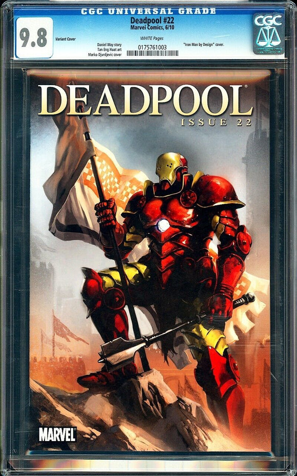 Deadpool #22 CGC 9.8 (2010) Iron Man By Design Variant Cover! RARE!