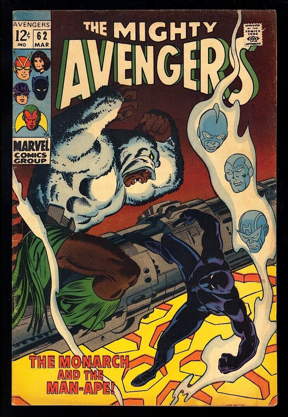 Avengers #62 Marvel 1969 (VG+) 1st M'Baku (Man-Ape)! Black Panther!
