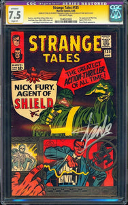 Strange Tales #135 CGC 7.5 (1965) 1st App. Nick Fury! Signed by Stan Lee!