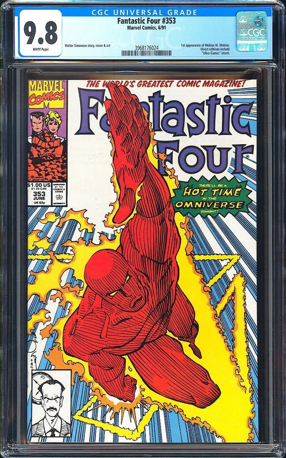 Fantastic Four #353 CGC 9.8 (1991) 1st Appearance of Mobius! Face Variant!
