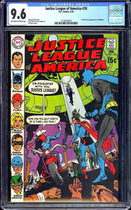 Justice League of America #78 CGC 9.6 (1970) 1st Silver Age Vigilante!