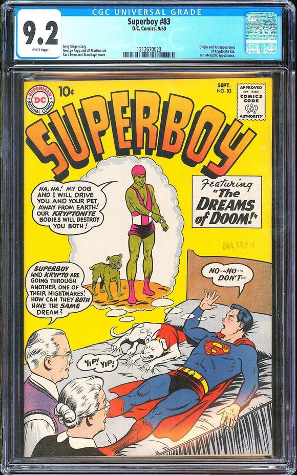 Superboy #83 CGC 9.2 (1960) 1st Appearance of Kryptonite Kid!