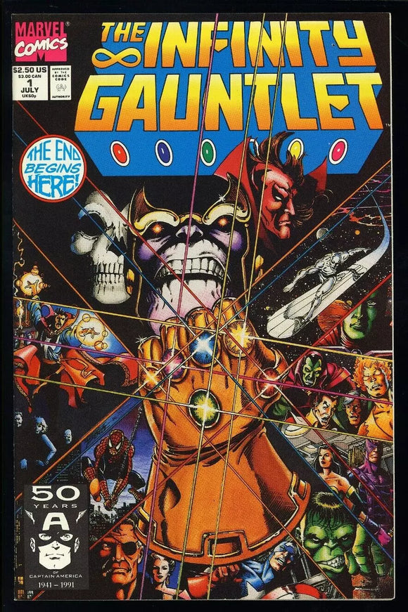 Infinity Gauntlet #1-6 Marvel 1991 (NM+) Complete Set! Starlin & Perez!