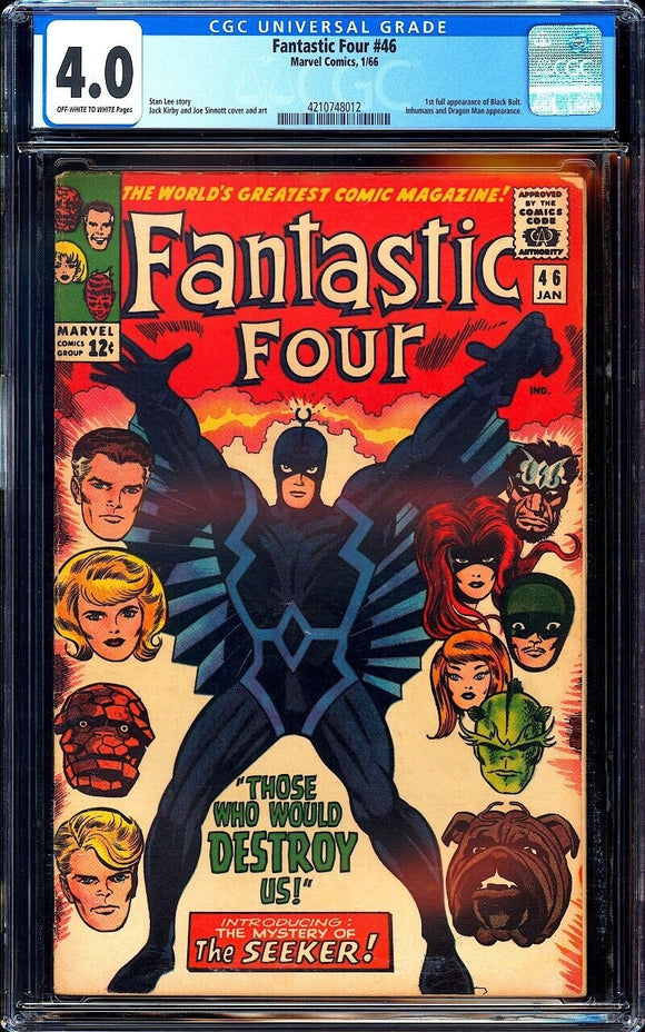 Fantastic Four #46 CGC 4.0 (1966) 1st App. of Black Bolt! 2nd Inhumans!