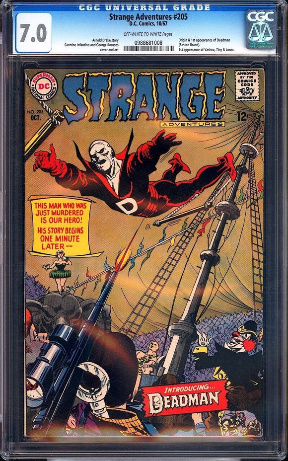 Strange Adventures #205 CGC 7.0 (1967) Origin & 1st Appearance of Deadman!