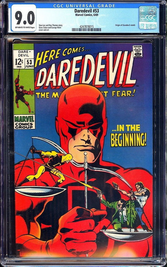 Daredevil #53 CGC 9.0 (1969) Origin of Daredevil Retold!